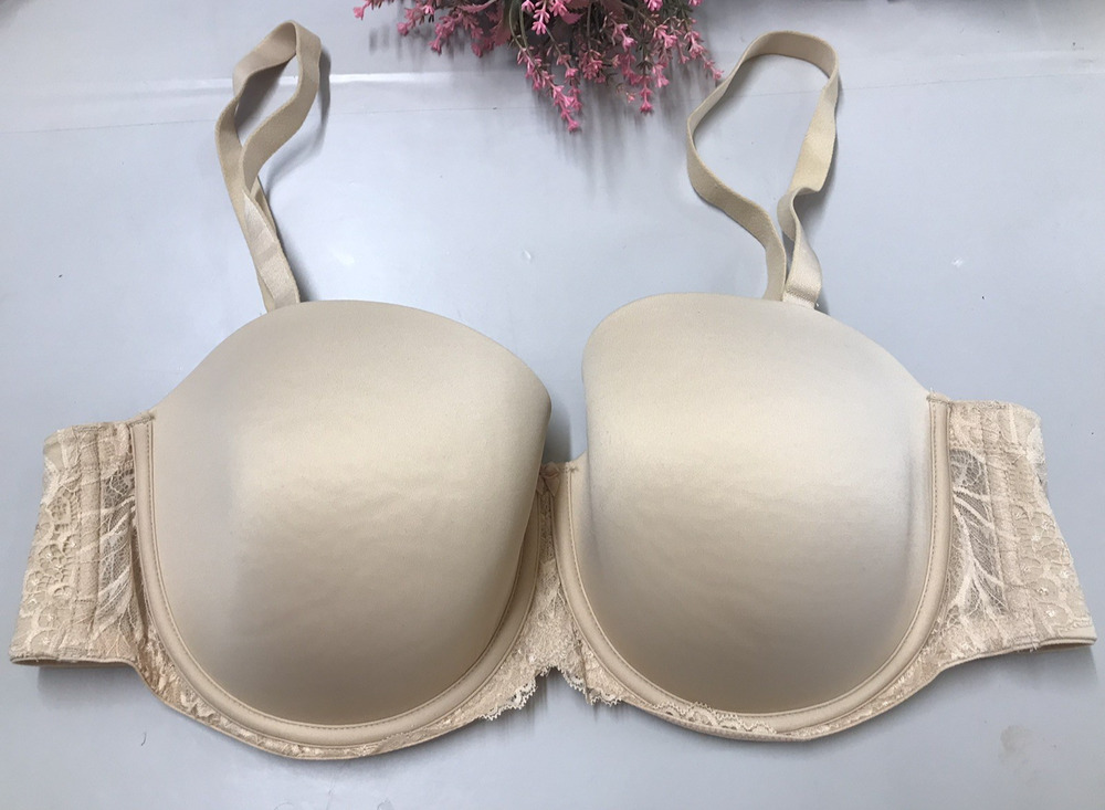 PLUS SIZE Auden Women's Smooth Lightly Lined Comfort Wire Strapless Bra Nude 44C